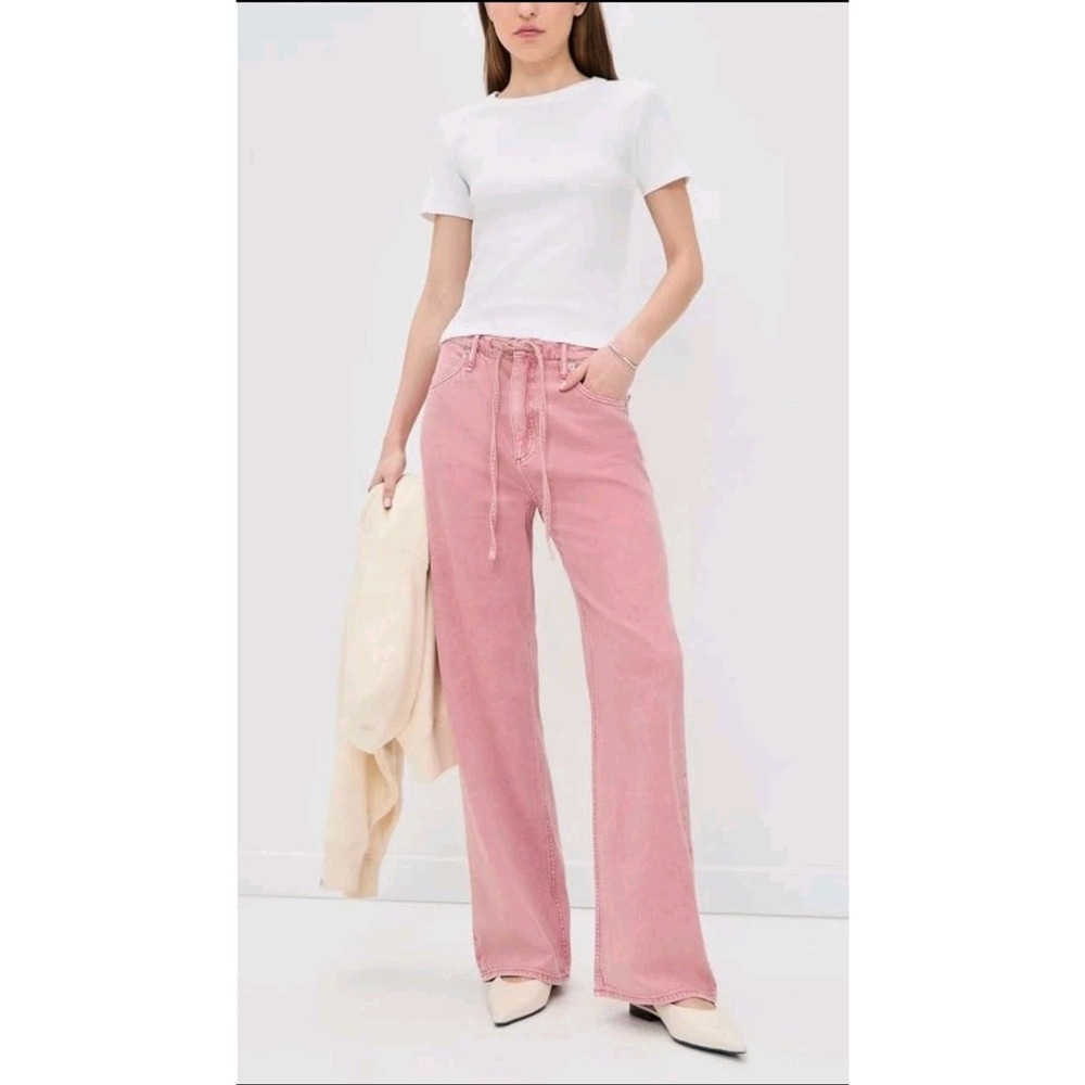 Rag & Bone Featherweight Phoebe Beach Pant Jeans Women's Large Raspberry Stone - Picture 2 of 12